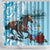 Kentucky Horse Racing Shower Curtain Churchill Downs Derby Blueberry Mint Julep Cocktail