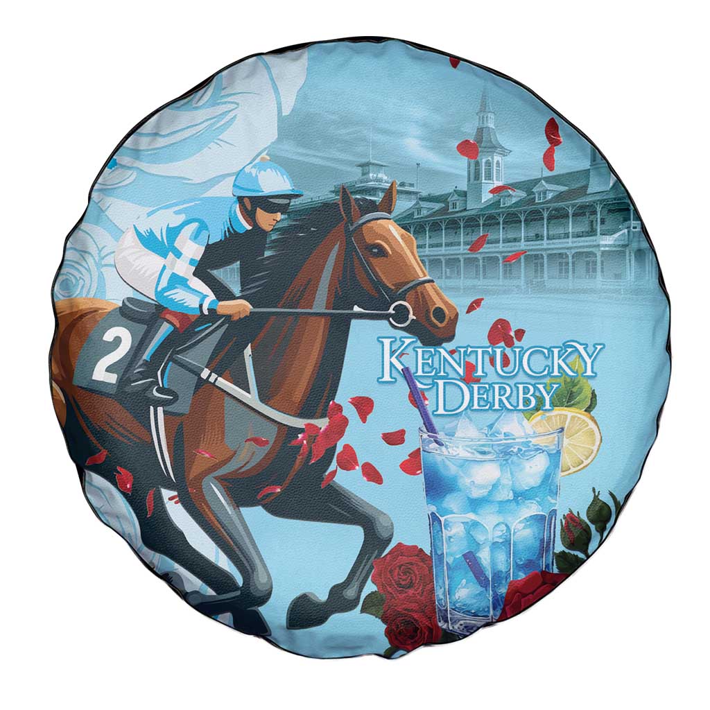 Kentucky Horse Racing Spare Tire Cover Churchill Downs Derby Blueberry Mint Julep Cocktail
