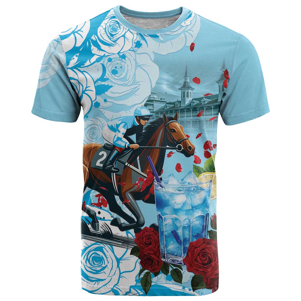 Kentucky Horse Racing T Shirt Churchill Downs Derby Blueberry Mint Julep Cocktail