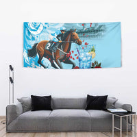 Kentucky Horse Racing Tapestry Churchill Downs Derby Blueberry Mint Julep Cocktail