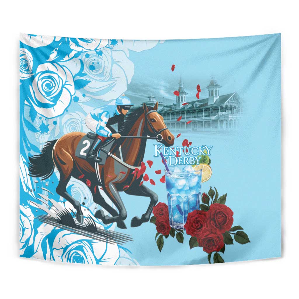 Kentucky Horse Racing Tapestry Churchill Downs Derby Blueberry Mint Julep Cocktail