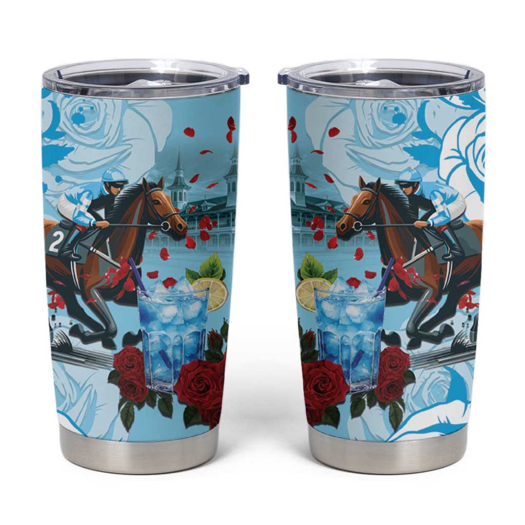 Kentucky Horse Racing Tumbler Cup Churchill Downs Derby Blueberry Mint Julep Cocktail