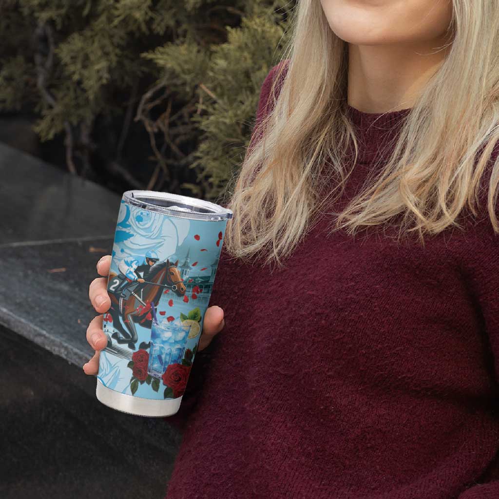 Kentucky Horse Racing Tumbler Cup Churchill Downs Derby Blueberry Mint Julep Cocktail