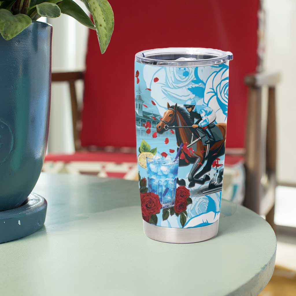 Kentucky Horse Racing Tumbler Cup Churchill Downs Derby Blueberry Mint Julep Cocktail