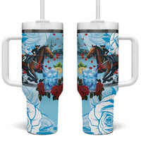 Kentucky Horse Racing Tumbler With Handle Churchill Downs Derby Blueberry Mint Julep Cocktail