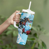 Kentucky Horse Racing Tumbler With Handle Churchill Downs Derby Blueberry Mint Julep Cocktail