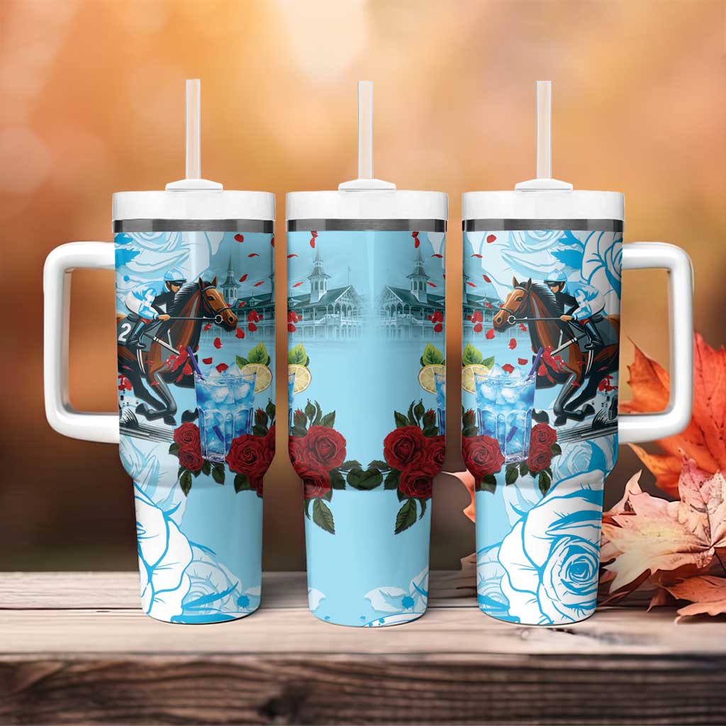 Kentucky Horse Racing Tumbler With Handle Churchill Downs Derby Blueberry Mint Julep Cocktail