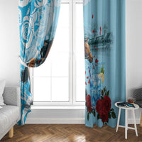 Kentucky Horse Racing Window Curtain Churchill Downs Derby Blueberry Mint Julep Cocktail