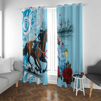 Kentucky Horse Racing Window Curtain Churchill Downs Derby Blueberry Mint Julep Cocktail