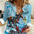 Kentucky Horse Racing Women Casual Shirt Churchill Downs Derby Blueberry Mint Julep Cocktail
