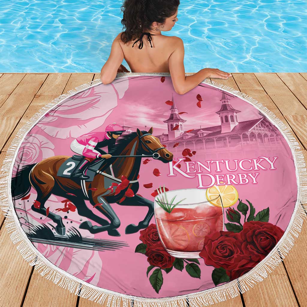 Kentucky Horse Racing Beach Blanket Churchill Downs Derby Strawberry Mint Julep Cocktail
