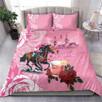 Kentucky Horse Racing Bedding Set Churchill Downs Derby Strawberry Mint Julep Cocktail