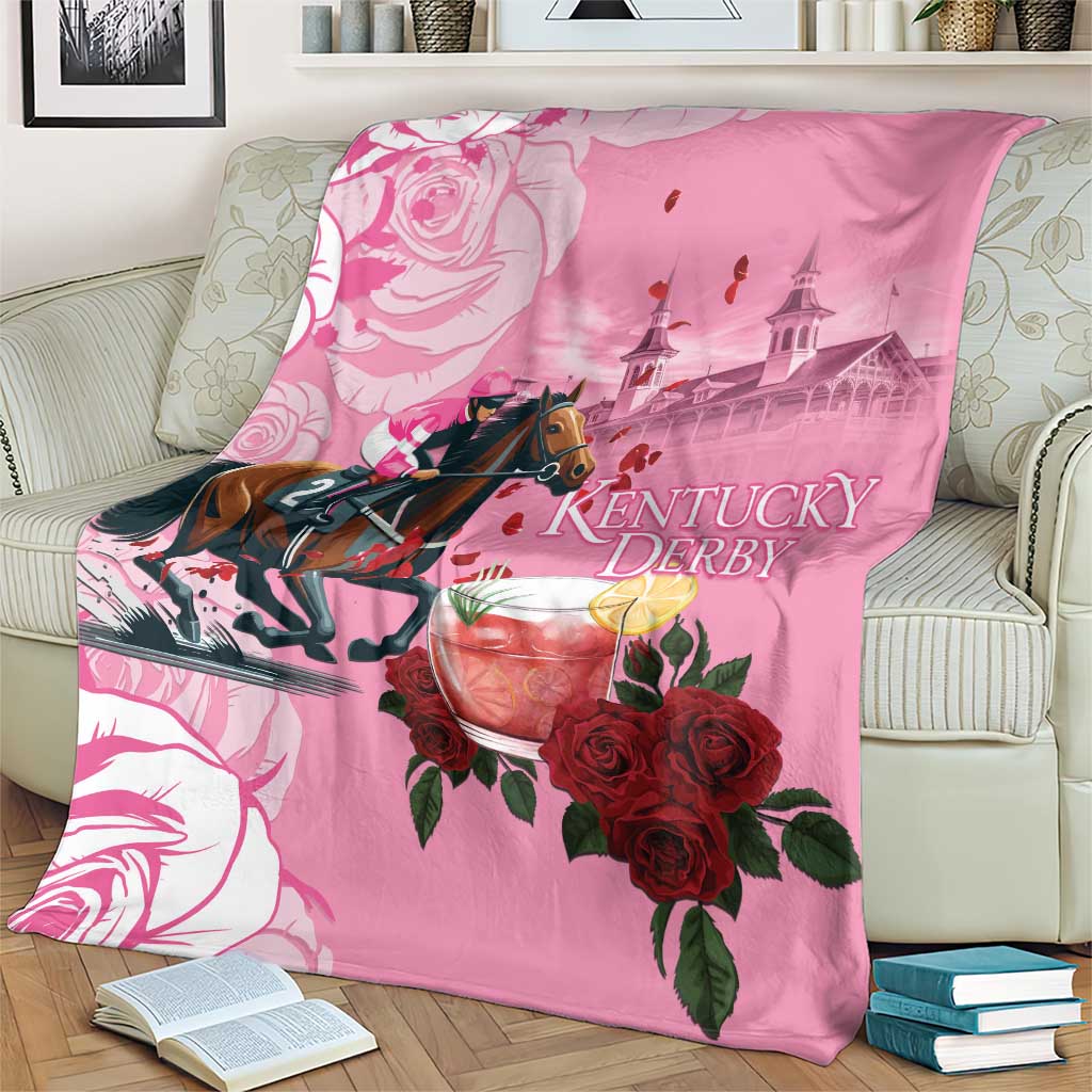Kentucky Horse Racing Blanket Churchill Downs Derby Strawberry Mint Julep Cocktail