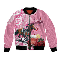 Kentucky Horse Racing Bomber Jacket Churchill Downs Derby Strawberry Mint Julep Cocktail
