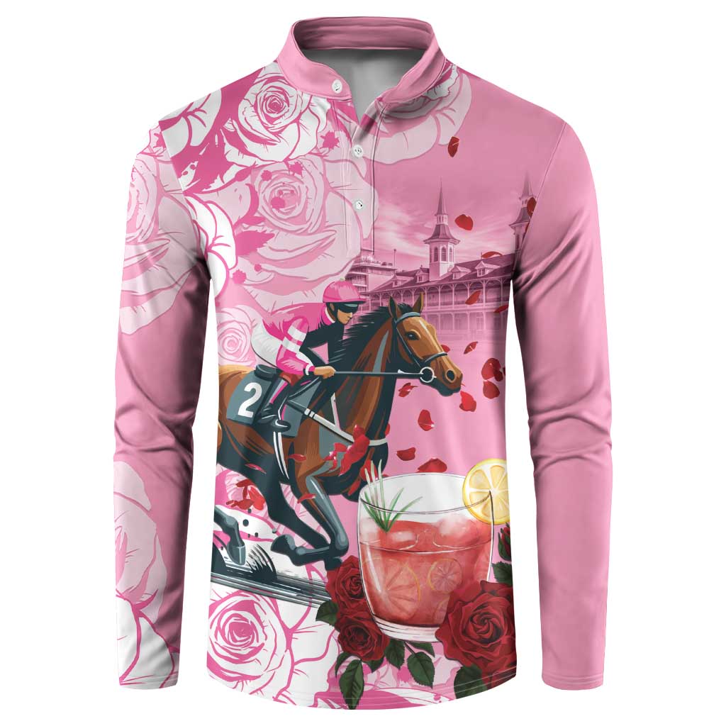 Kentucky Horse Racing Button Sweatshirt Churchill Downs Derby Strawberry Mint Julep Cocktail