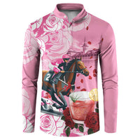 Kentucky Horse Racing Button Sweatshirt Churchill Downs Derby Strawberry Mint Julep Cocktail