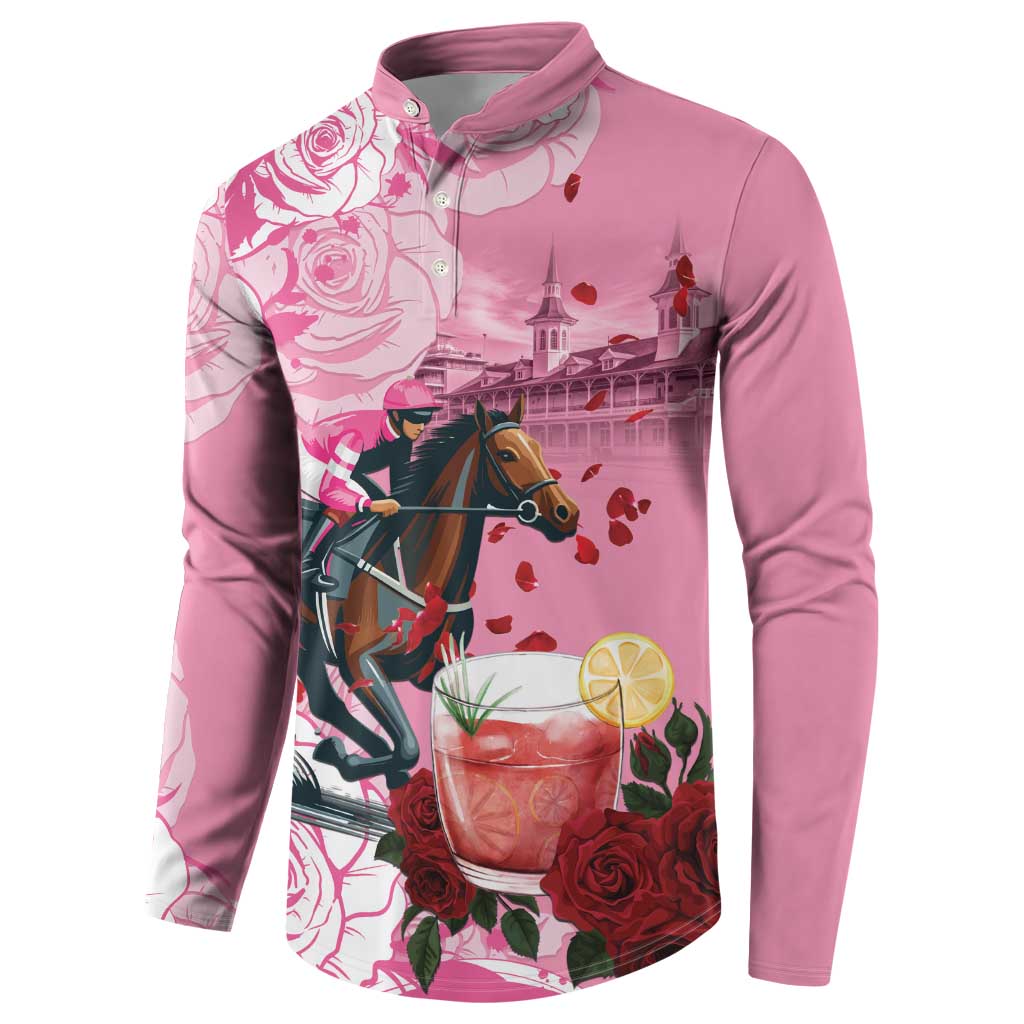 Kentucky Horse Racing Button Sweatshirt Churchill Downs Derby Strawberry Mint Julep Cocktail