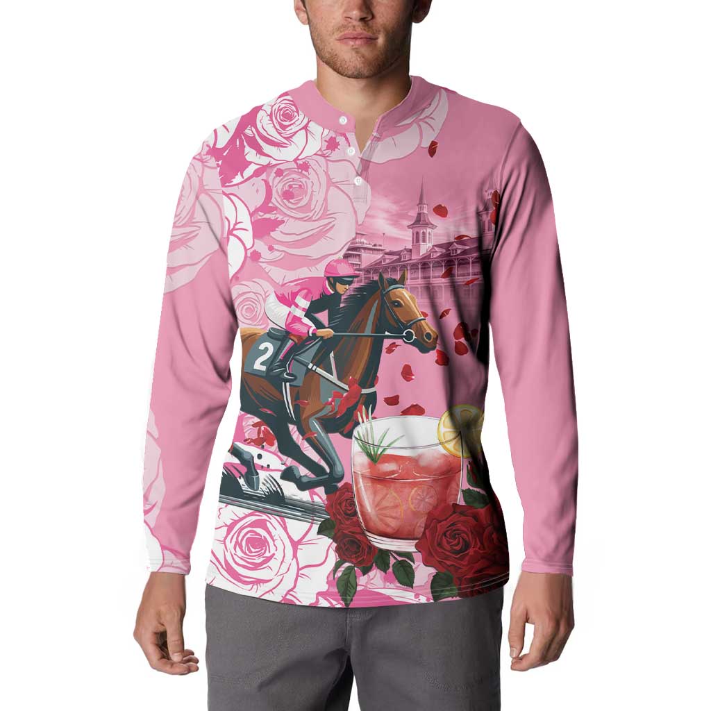 Kentucky Horse Racing Button Sweatshirt Churchill Downs Derby Strawberry Mint Julep Cocktail