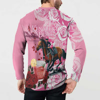 Kentucky Horse Racing Button Sweatshirt Churchill Downs Derby Strawberry Mint Julep Cocktail