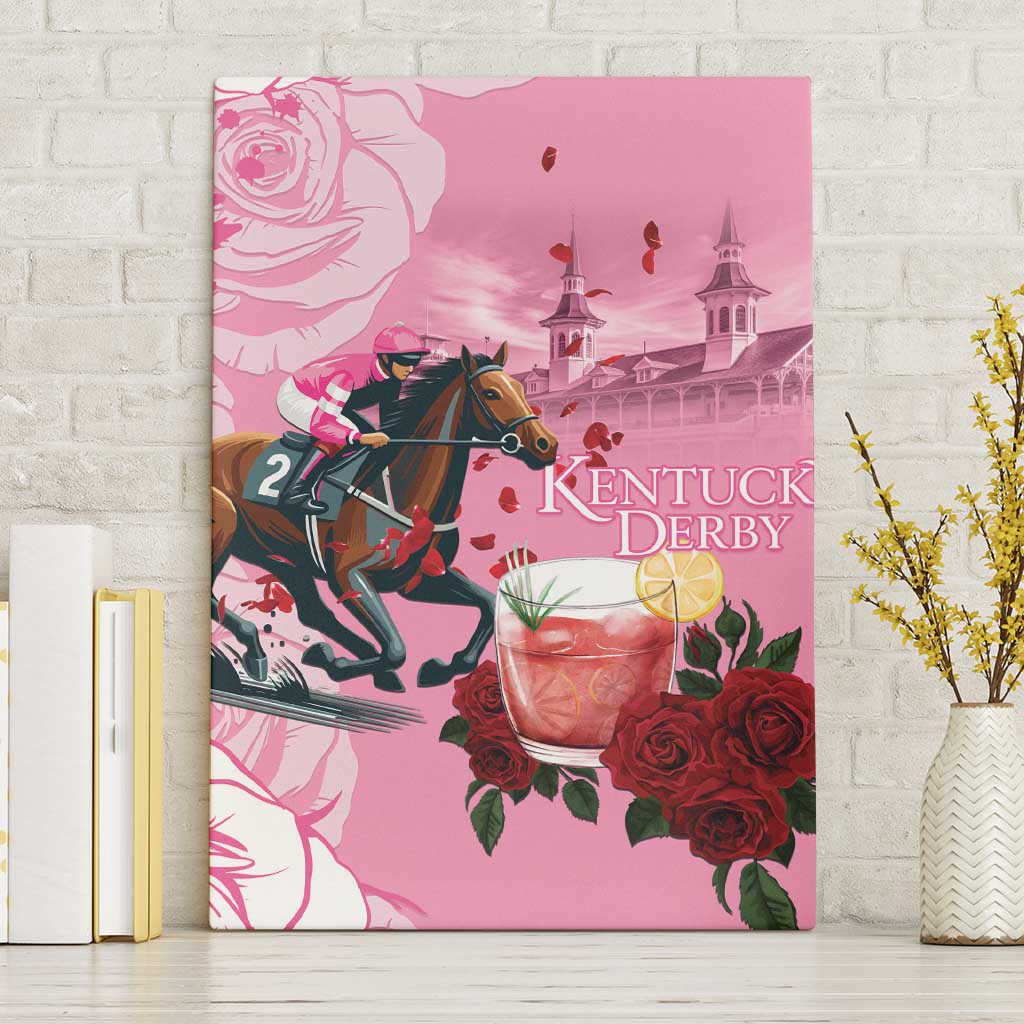 Kentucky Horse Racing Canvas Wall Art Churchill Downs Derby Strawberry Mint Julep Cocktail