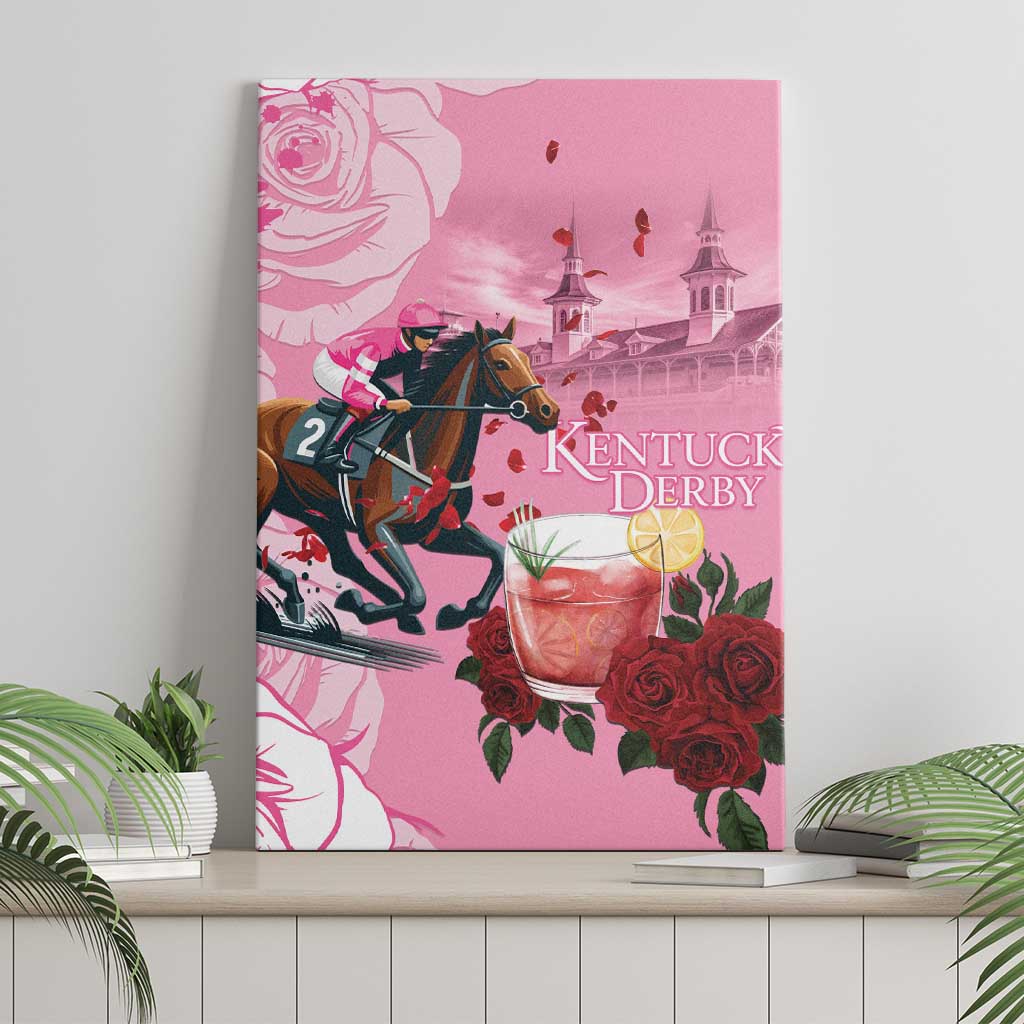 Kentucky Horse Racing Canvas Wall Art Churchill Downs Derby Strawberry Mint Julep Cocktail