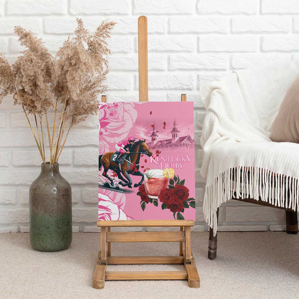 Kentucky Horse Racing Canvas Wall Art Churchill Downs Derby Strawberry Mint Julep Cocktail