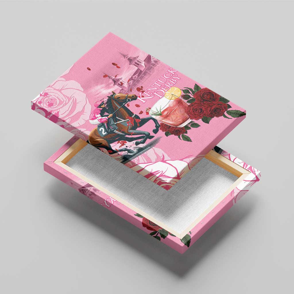 Kentucky Horse Racing Canvas Wall Art Churchill Downs Derby Strawberry Mint Julep Cocktail