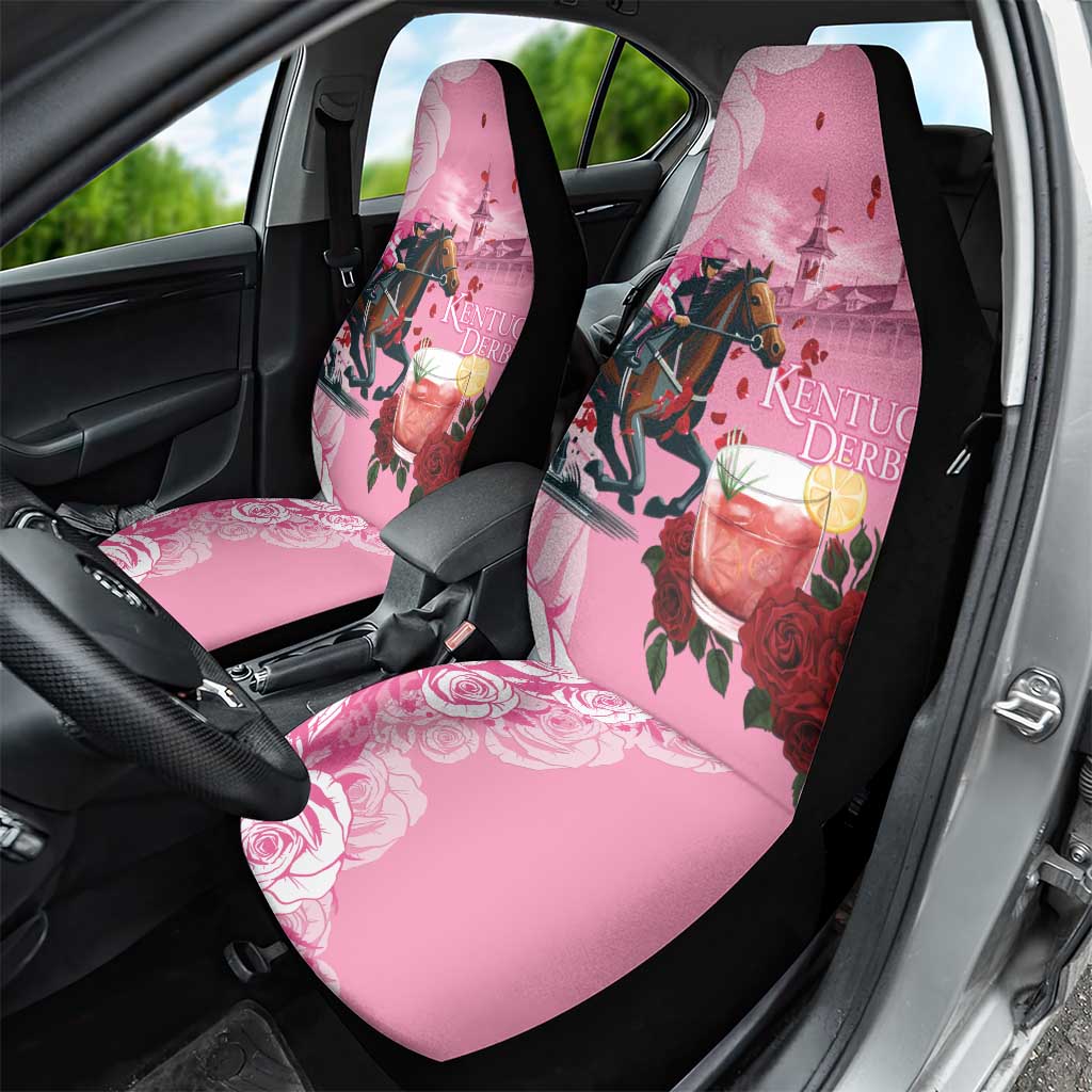Kentucky Horse Racing Car Seat Cover Churchill Downs Derby Strawberry Mint Julep Cocktail