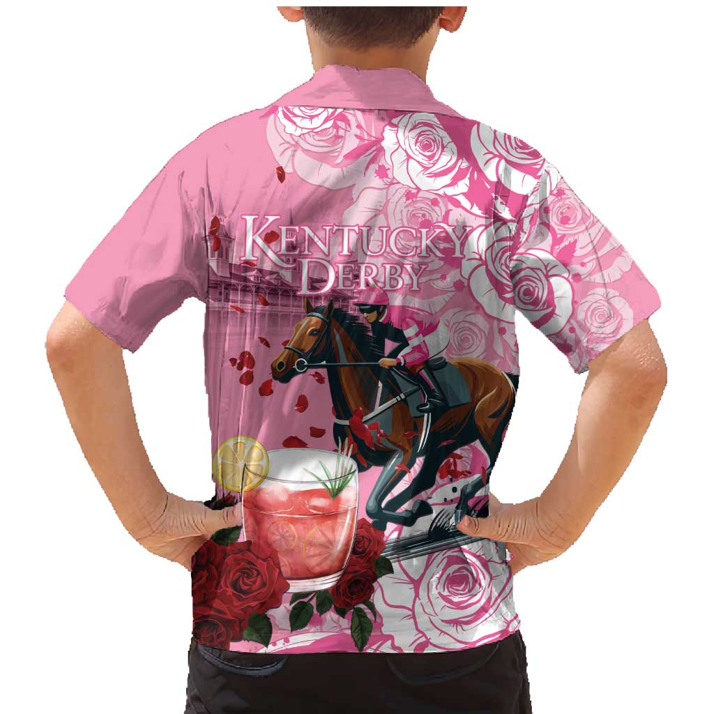 Kentucky Horse Racing Family Matching Mermaid Dress and Hawaiian Shirt Churchill Downs Derby Strawberry Mint Julep Cocktail