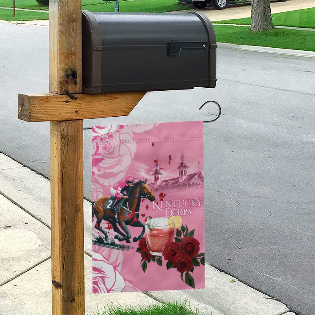 Kentucky Horse Racing Garden Flag Churchill Downs Derby Strawberry Mint Julep Cocktail