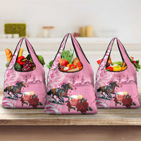Kentucky Horse Racing Grocery Bag Churchill Downs Derby Strawberry Mint Julep Cocktail