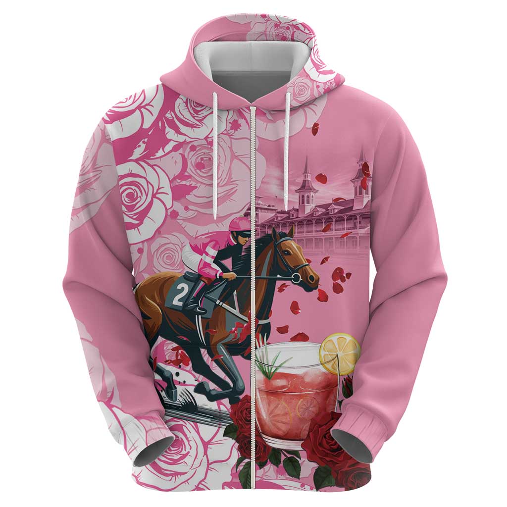 Kentucky Horse Racing Hoodie Churchill Downs Derby Strawberry Mint Julep Cocktail