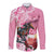 Kentucky Horse Racing Long Sleeve Button Shirt Churchill Downs Derby Strawberry Mint Julep Cocktail