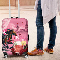 Kentucky Horse Racing Luggage Cover Churchill Downs Derby Strawberry Mint Julep Cocktail