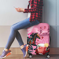 Kentucky Horse Racing Luggage Cover Churchill Downs Derby Strawberry Mint Julep Cocktail