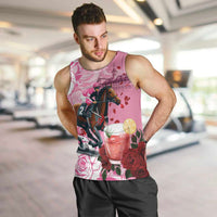 Kentucky Horse Racing Men Tank Top Churchill Downs Derby Strawberry Mint Julep Cocktail