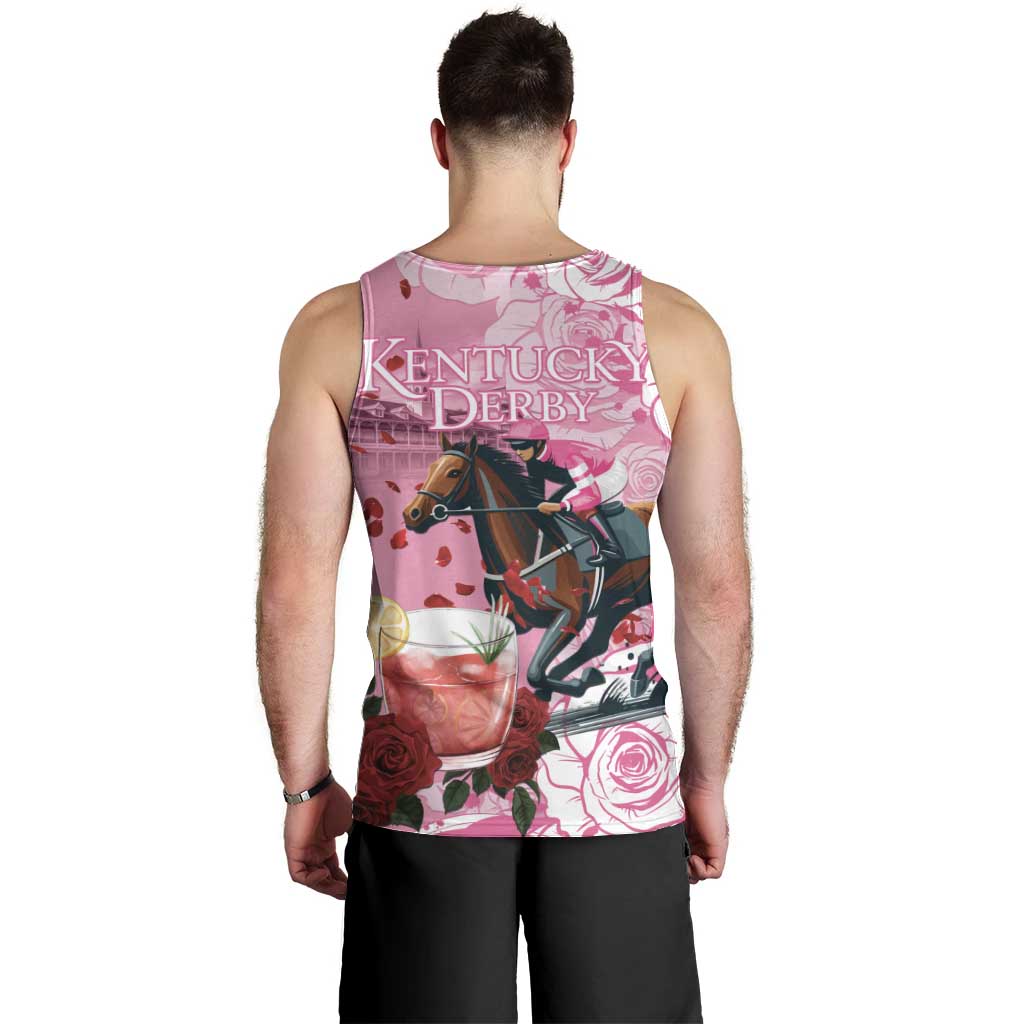 Kentucky Horse Racing Men Tank Top Churchill Downs Derby Strawberry Mint Julep Cocktail