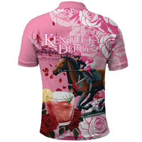 Kentucky Horse Racing Polo Shirt Churchill Downs Derby Strawberry Mint Julep Cocktail