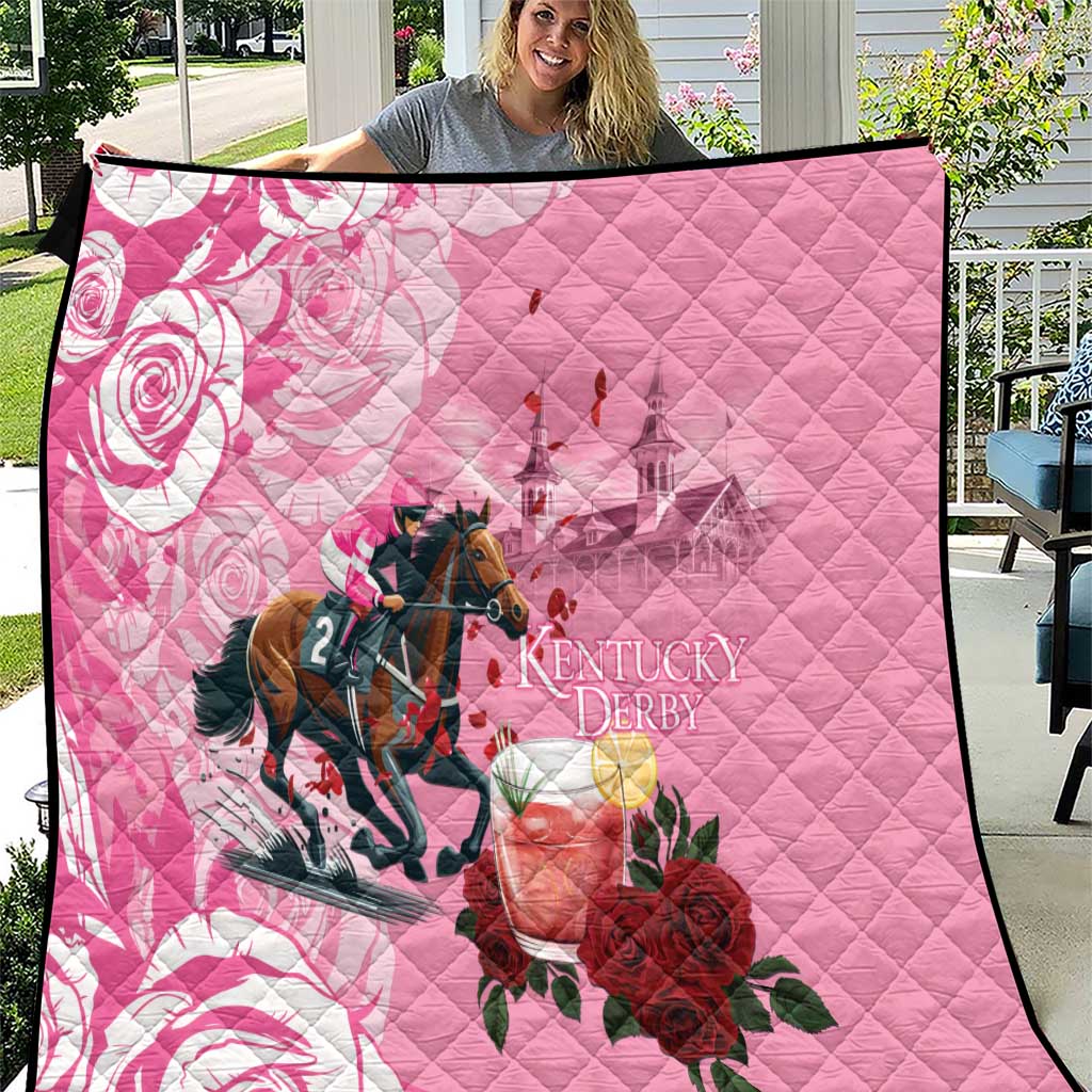 Kentucky Horse Racing Quilt Churchill Downs Derby Strawberry Mint Julep Cocktail