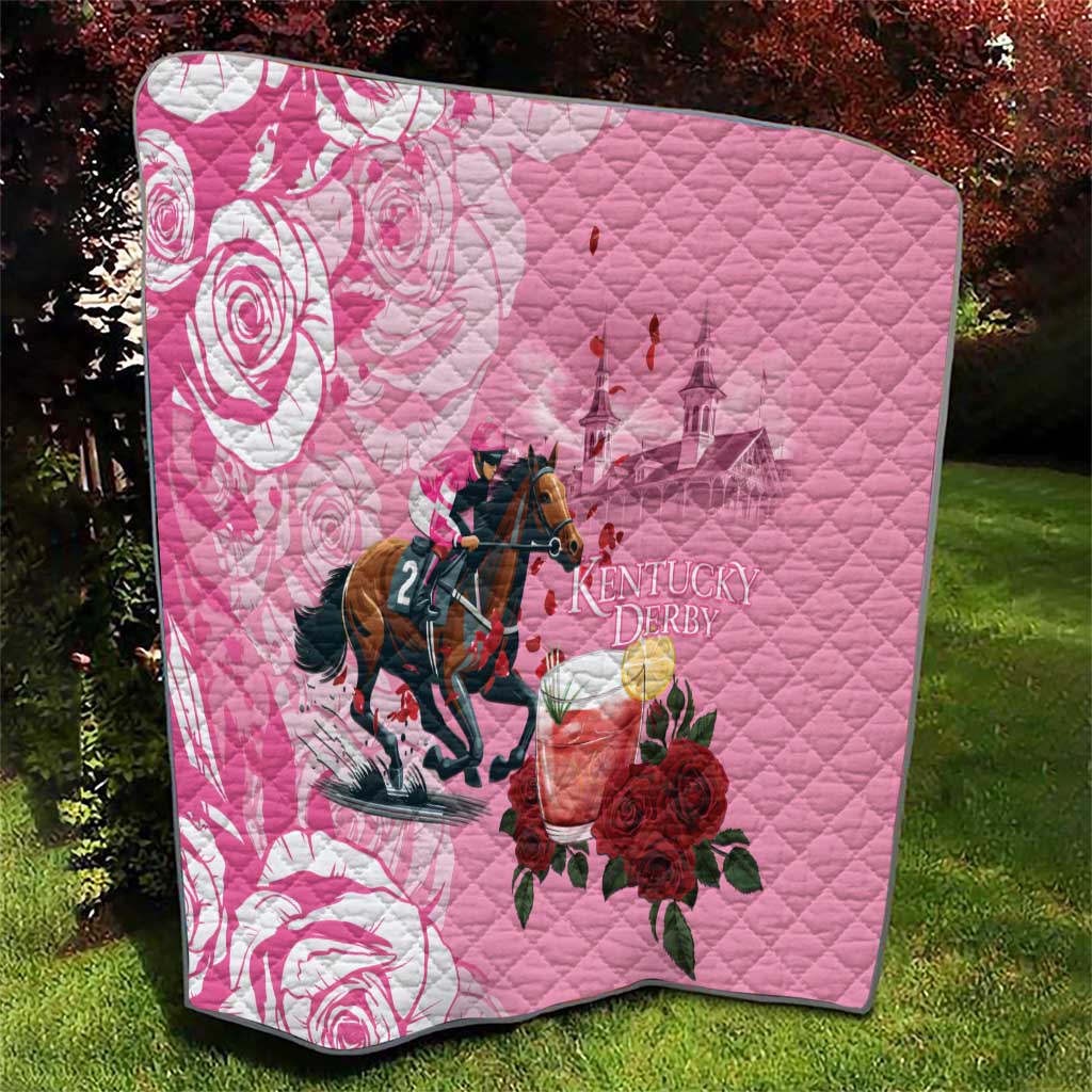 Kentucky Horse Racing Quilt Churchill Downs Derby Strawberry Mint Julep Cocktail