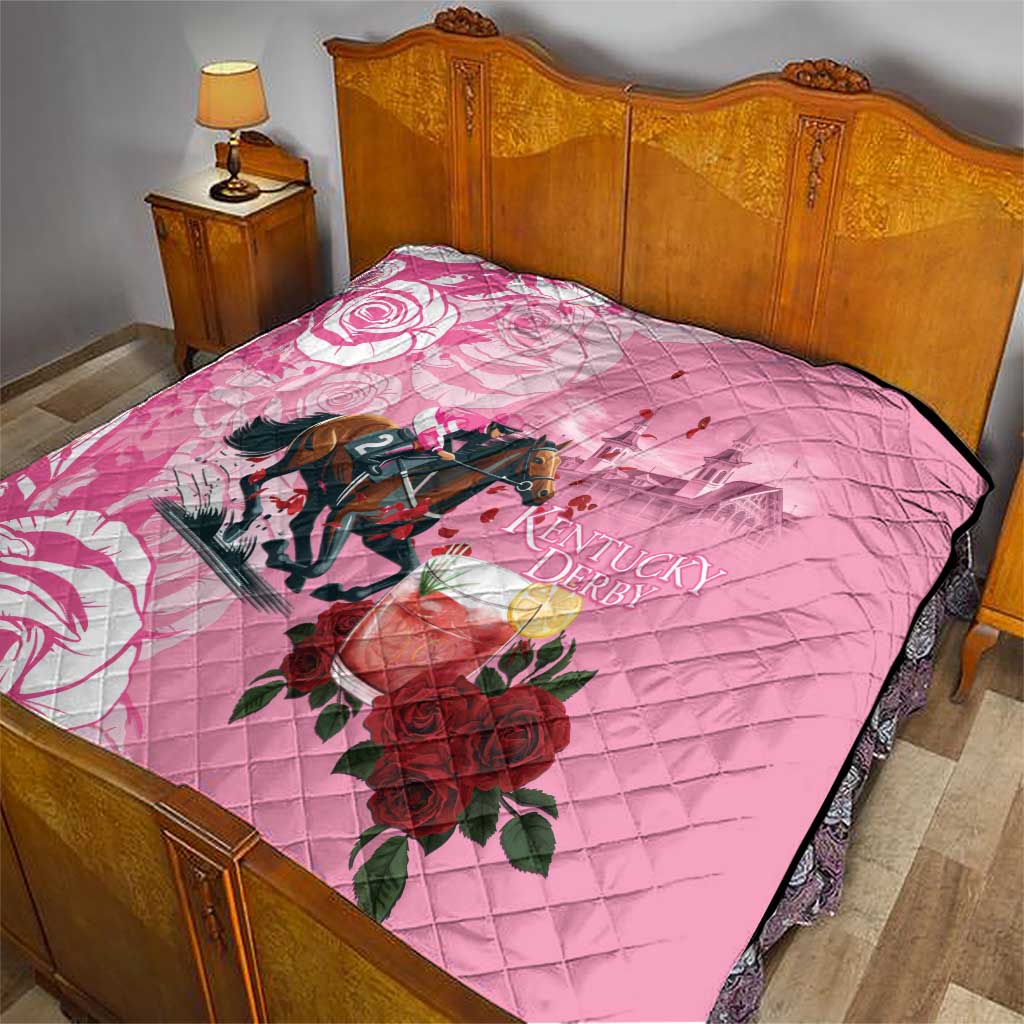 Kentucky Horse Racing Quilt Churchill Downs Derby Strawberry Mint Julep Cocktail