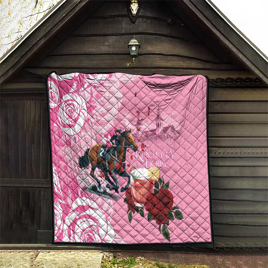 Kentucky Horse Racing Quilt Churchill Downs Derby Strawberry Mint Julep Cocktail