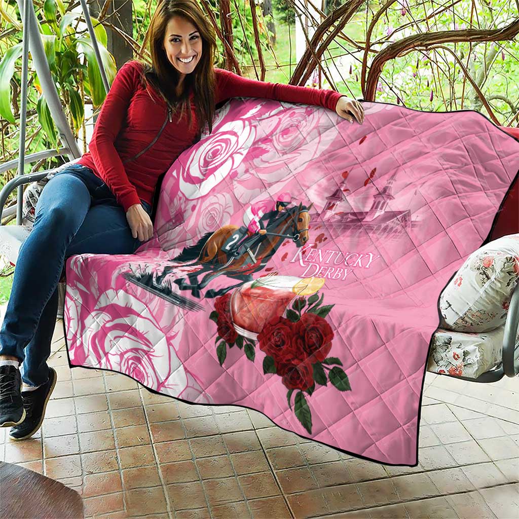 Kentucky Horse Racing Quilt Churchill Downs Derby Strawberry Mint Julep Cocktail