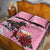 Kentucky Horse Racing Quilt Bed Set Churchill Downs Derby Strawberry Mint Julep Cocktail