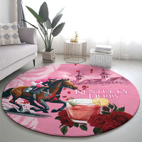 Kentucky Horse Racing Round Carpet Churchill Downs Derby Strawberry Mint Julep Cocktail