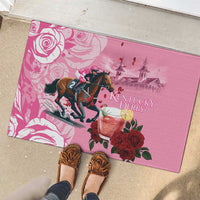 Kentucky Horse Racing Rubber Doormat Churchill Downs Derby Strawberry Mint Julep Cocktail