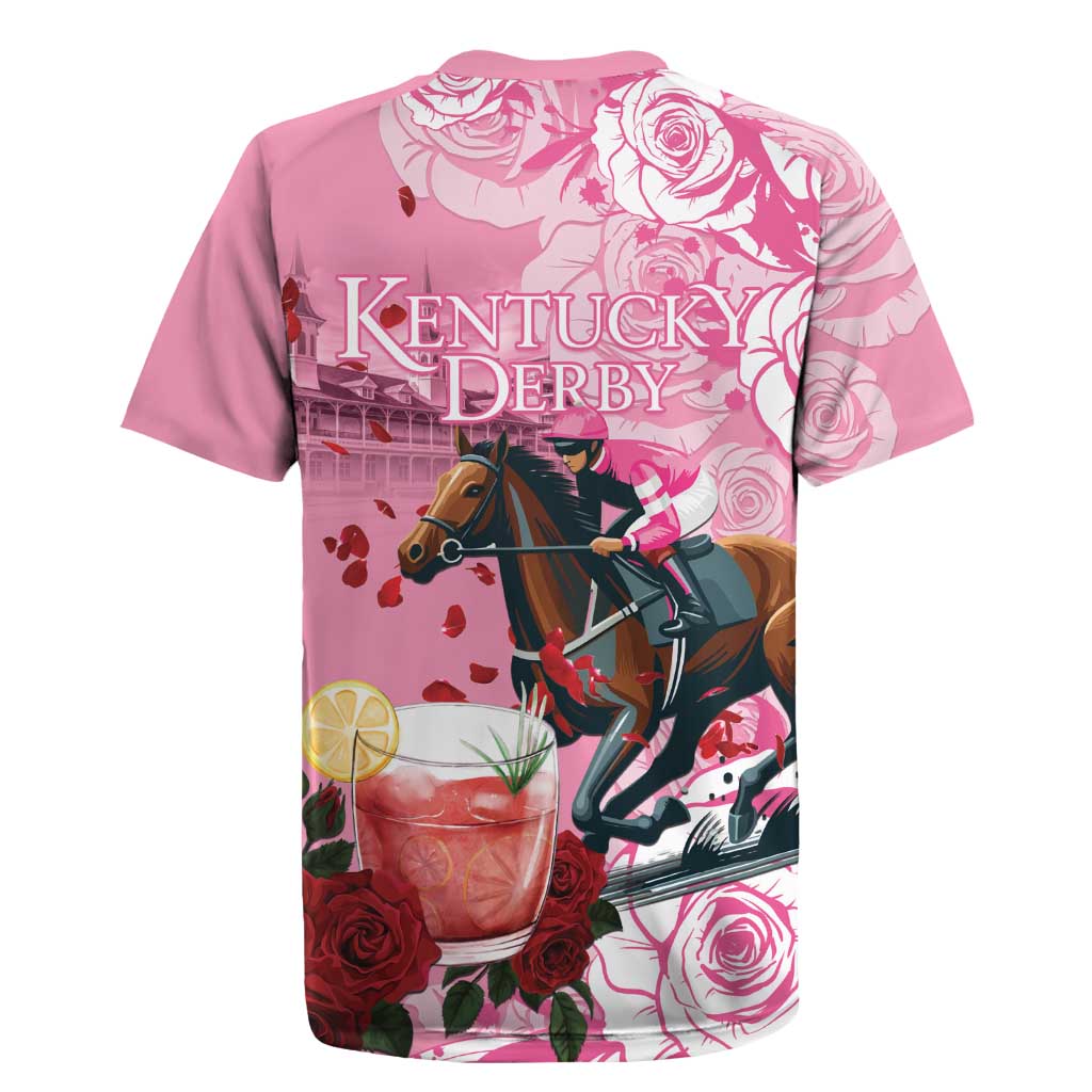Kentucky Horse Racing Rugby Jersey Churchill Downs Derby Strawberry Mint Julep Cocktail