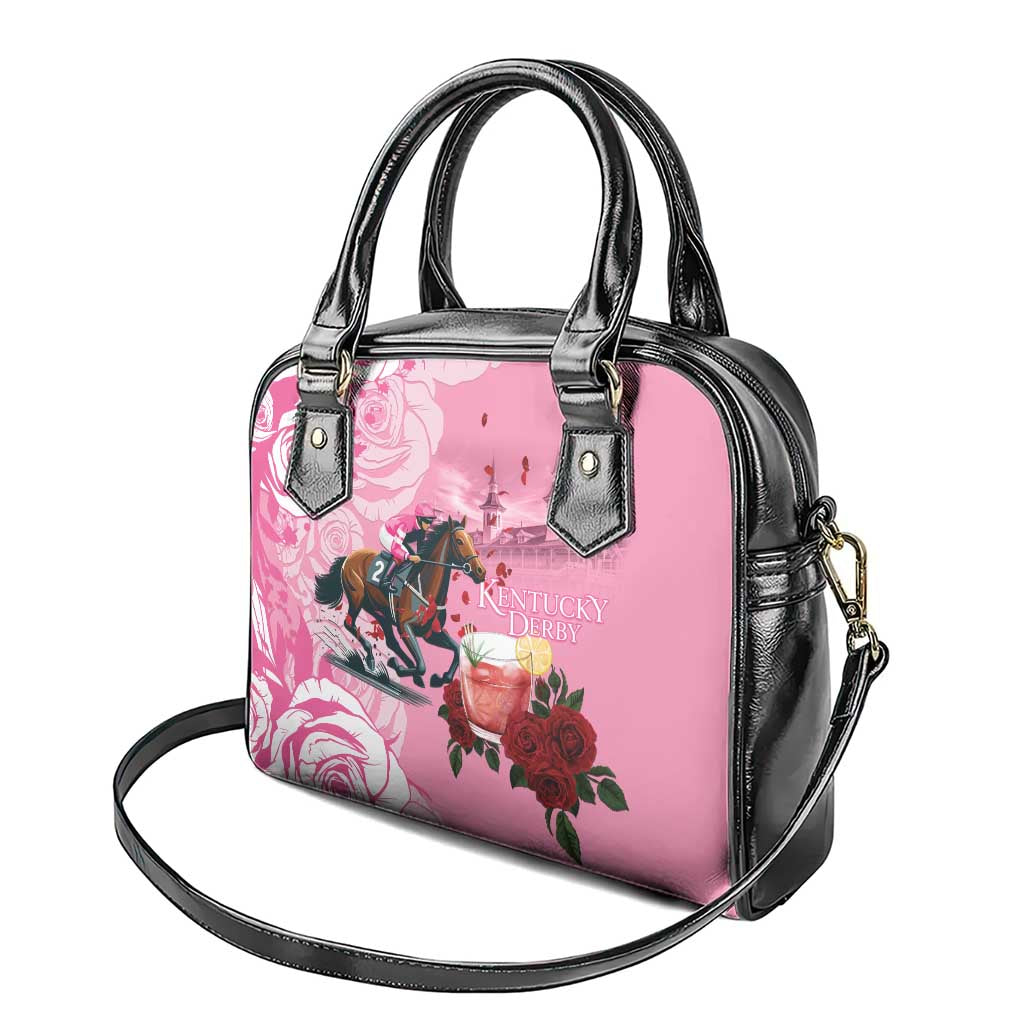 Kentucky Horse Racing Shoulder Handbag Churchill Downs Derby Strawberry Mint Julep Cocktail