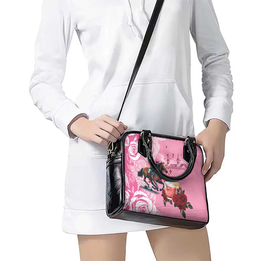 Kentucky Horse Racing Shoulder Handbag Churchill Downs Derby Strawberry Mint Julep Cocktail