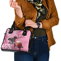 Kentucky Horse Racing Shoulder Handbag Churchill Downs Derby Strawberry Mint Julep Cocktail